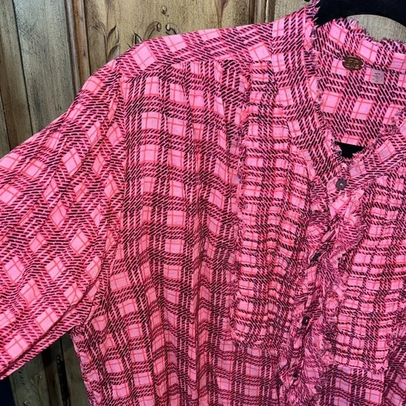 Free People Plaid Miles Tuxedo Shirt - Picture 5 of 10